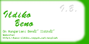 ildiko beno business card